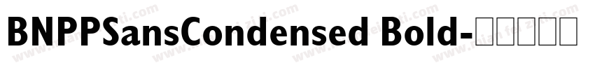 BNPPSansCondensed Bold字体转换